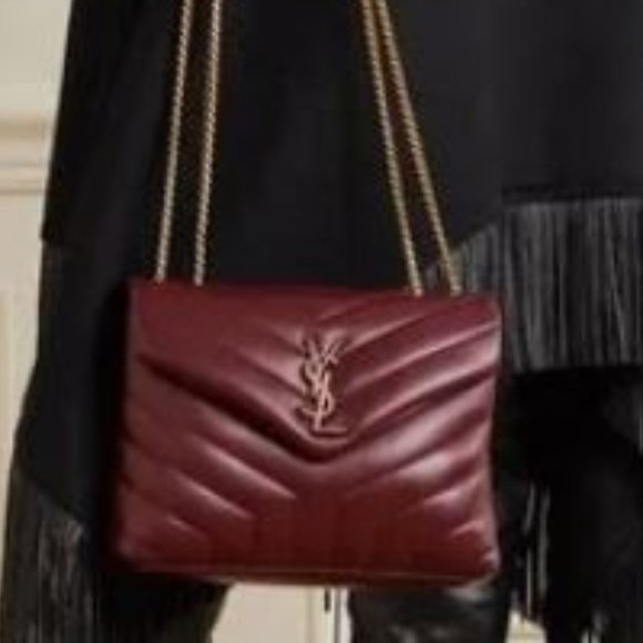 Yves Saint Laurent Handbags - 💎✨BEAUTIFUL✨💎 YVES SAINT LAURENT Small Bag Chain Calfskin Rouge Legion Red